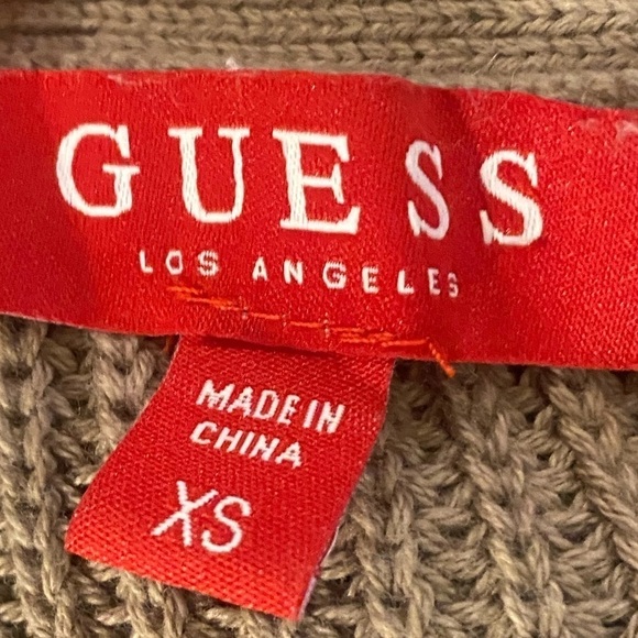 {Guess} V-Neck Tie Knit Sweater - Picture 3 of 3